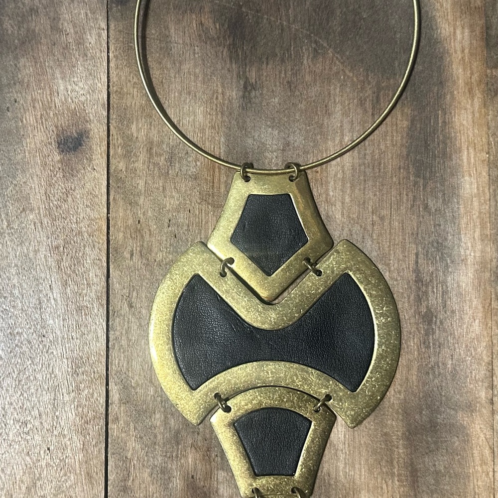 Gold and Black Statement Necklace